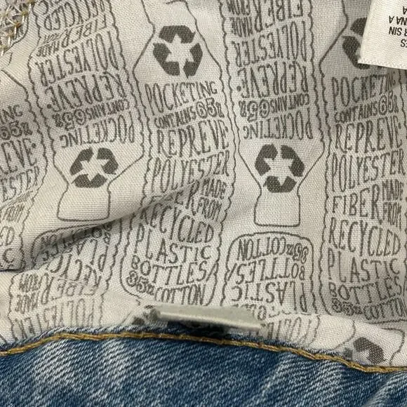 Baggy Jeans Women 8/29R Stone Wash Denim High Rise Distressed Streetwear - Picture 7 of 14